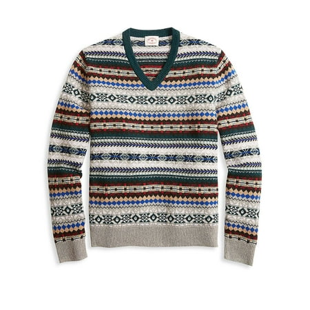 - Fair Isle V-Neck Sweater