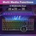 thumbnail image 6 of SANPTENT Wireless Gaming Keyboard and Mouse Combo, 87 Keys RGB LED Backlit Rechargeable, W/2.4G Wireless Receiver, for Windows Computer PC Gamer, 6 of 7
