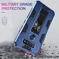 thumbnail image 5 of ATTOE Compatible for LG K51 Phone Case, LG Reflect/LG Q51 Case with Tempered Glass Screen Protector [2 Pack], Military-Grade Shockproof Built-in Kickstand Car Mount Protective Case for LG K51, Blue, 5 of 5