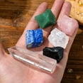 thumbnail image 4 of Namzi 1 piece natural crystal column raw stone set box, black single pointed crystal stone hexagonal column mineral standard set box yoga stone ornament, 4 of 4