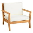 thumbnail image 1 of Pemberly Row Outdoor Solid Teak Arm Chair with UV Resistant Cushions in Natural, 1 of 12