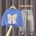 thumbnail image 2 of Toddler Kids Girls Clothes Ruffled Tops and Pants with Pockets Clothing Sets 2 Piece Outfits,3-4 Years,O, 2 of 4