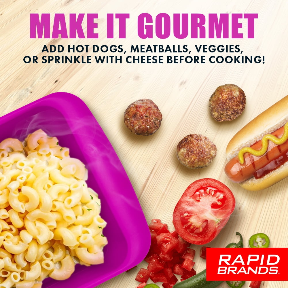 Rapid Mac Cooker | Microwave Macaroni & Cheese in 5 Minutes | Perfect for Dorm, Small Kitchen, or Office | Dishwasher-Safe, Microwaveable, BPA-Free