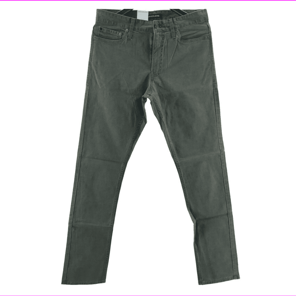 Calvin Klein - Calvin Klein Jeans Men's 5 Pocket Stretch Cotton Twill Pants -CKJ026- Gray 31x32