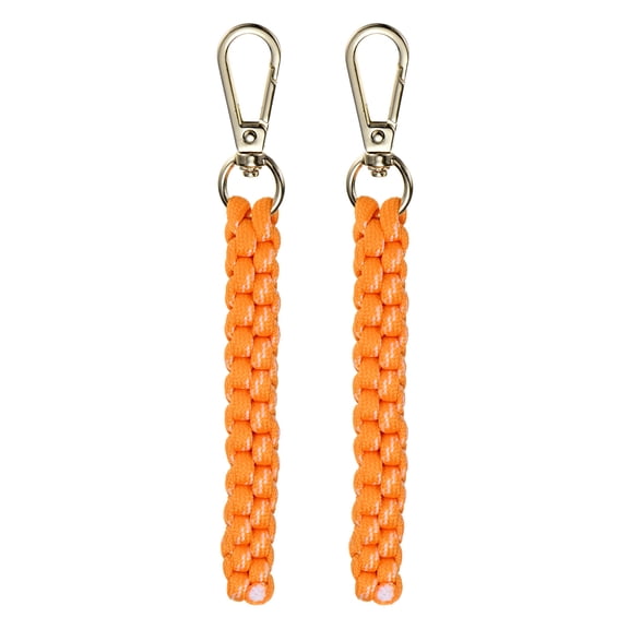 Rope Keychain [2PCS] - Keychain Boho Bag Charm - [Orange] Braided Keychain