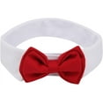 thumbnail image 1 of ORUYROP Handcrafted Adjustable Formal Pet Bowtie Collar Neck Tie for Dogs & Cats (S, Red), 1 of 7