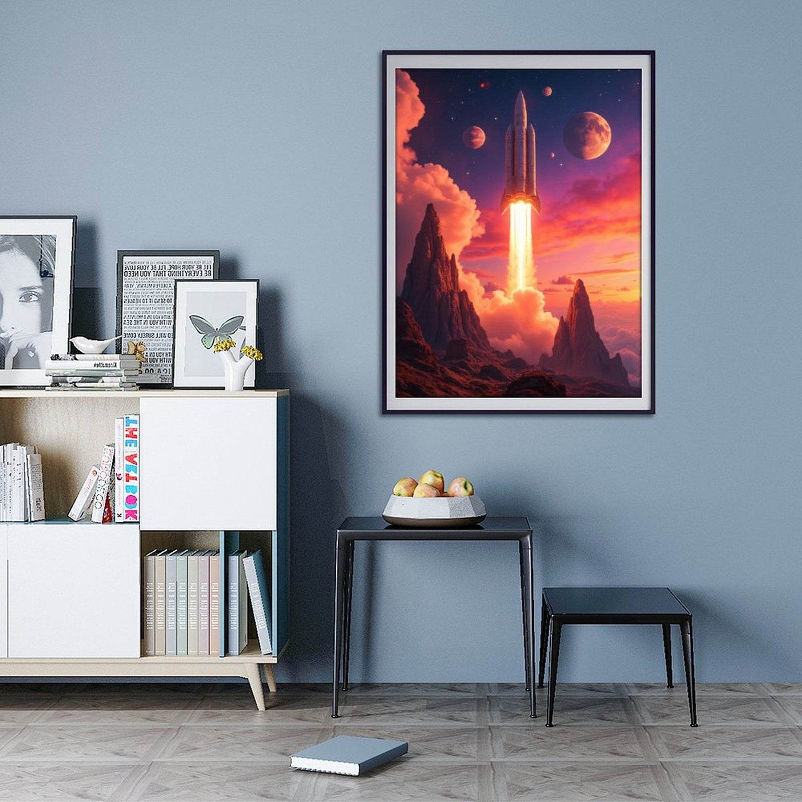 Diamond Art Kits for Adults - 5d Space Odyssey Rocket Launch Scene Diamond Painting for Adults, Diamond Art for Adults Beginners, Frameless Diamond Painting Kits for Adults for Home Wall Decor