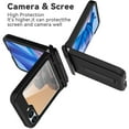 thumbnail image 4 of for Samsung Galaxy Z Flip 6 Case with [Built-in Front Screen Protector] [Kickstand][Hinge Protection][Hard PC] Ultra-Thin Shockproof Protective Phone Case for Samsung Galaxy Z Flip 6,Black, 4 of 7