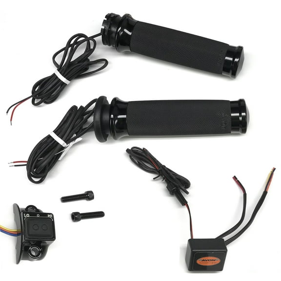 Avon Grips  CC-86-ANO-HT; Custom Contour Grips Heated Cable Throttle (Black)