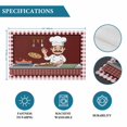 thumbnail image 6 of Ok Gourmet Cooking Placemats Set of 4, Funny Chef Kitchen Knife Fork Red Plaid Placemats for Dining Table, Place Mats for Kitchen Tabletop, Waterproof Wipeable Dining Table Mats Set, 6 of 9