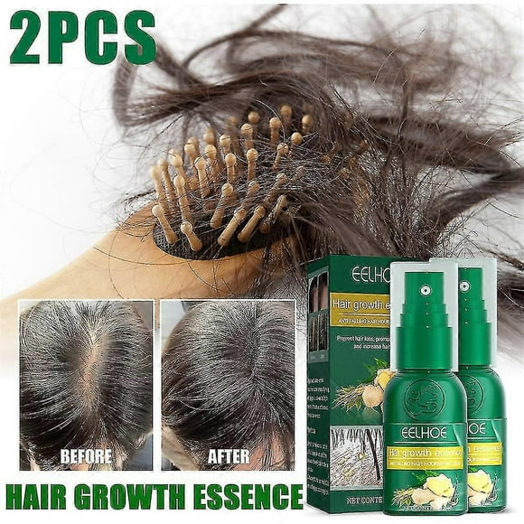 1/2 unidad de spray de esencia de jengibre para el crecimiento del cabello para hombres y mujeres.puede prevenir la caída del cabello. Tratamiento para el adelgazamiento del cabello.