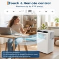 thumbnail image 2 of JoanKaren 8000 BTU Portable Air Conditioner,Up to 350 Sq.Ft.,Cooling,Dehumidifier,Fan,Sleep,24H Timer&Installation Kit,White with Black Control panel, 2 of 10