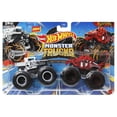 thumbnail image 1 of Toy Hot Wheels Monster Trucks Demolition Doubles Bone Shaker vs Skelesaurus, paquete de 2 unidades, a escala 1:64, 1 of 1