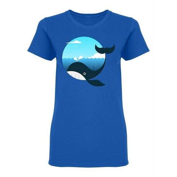 Big Orca Swimming Shaped T-Shirt Women -Image by Shutterstock, Female XX-Large