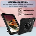 thumbnail image 4 of Dteck Case for iPad 6th/ 5th Generation 9.7", Heavy Duty Shell with Rotating Stand/Hand/Crossbody Strap,Sturdy Shockproof iPad 9.7" Case (2018/2017),Black, 4 of 7