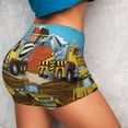 thumbnail image 4 of Vsdgher Different Construction Site Vehicles print Workout Shorts for Women Seamless Soft Smooth Gym Yoga Scrunch Active Exercise Fitness Shorts, 4 of 8