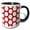 Black/White, variant on 3drose, Huge Painted White N Red Dots, 15oz Two-tone Red Mug