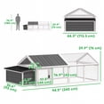 thumbnail image 3 of Pawhut Chicken Run Large Chicken Coop with Nesting Box, White, 3 of 10