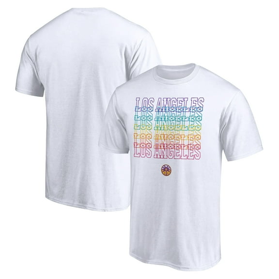Unisex White Los Angeles Sparks Wordmark Pride T-Shirt