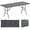 Grey, variant on Costway 6 ft Portable Folding Table with HDPE Tabletop Safe Lock Mechanism Carrying Handle Black