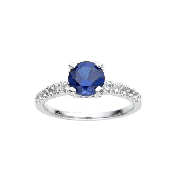 Ceylon Sapphire Round Solitare Ring