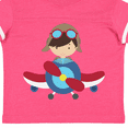 thumbnail image 4 of Inktastic Pilot Boy, Airplane, Plane, Flying, Brown Hair Boys Toddler T-Shirt, 4 of 5