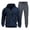 Navy&1080, variant on CONFREE Mens Tracksuit 2 Peice Sets Casual Men's Jogging Sweatsuit Set Solid Zip Pullover Hoodies Pants Athletic Sweat Track Suit for Men