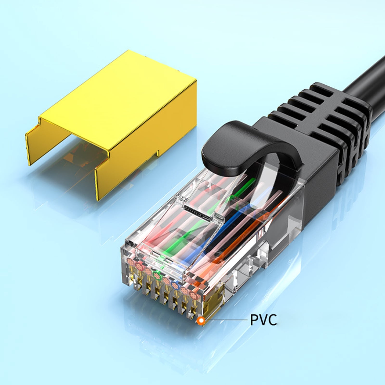 Category 8 Cat8 Ethernet Networking Cable Fast Speed 10Gbps Data Transfer Flat Cable with RJ45 for Routers Modem