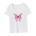 thumbnail image 4 of Camiseta para mujer Verano Simple Moda Cuello redondo Camiseta para ir de compras Camping Mujer XL, 4 of 7