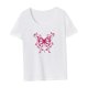 thumbnail image 4 of Camiseta de cuello redondo para mujer, sencilla y moderna, para ir de compras, acampar y mujer. S, 4 of 7