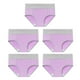 thumbnail image 5 of Qarigey 5 piezas de ropa interior de mujer de cintura alta Bragas de algodón Calzoncillos de cintura elástica Púrpura L 2Conjunto, 5 of 6
