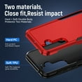 thumbnail image 6 of Decase for Samsung Galaxy A15 5G Military Grade Shockproof Case,Dual Layer Hybrid Protective Cover Support Wireless Charging Thin Magnetic Phone Shell for Samsung Galaxy A15 5G - Red+Black, 6 of 6