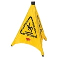 thumbnail image 6 of Rubbermaid Commercial Multilingual "Caution" Pop-Up Safety Cone 3-Sided Fabric 21 x 21 x 20 Yellow, 6 of 9