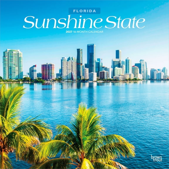 Florida Places | 2027 12x24" (Hanging) Wall Calendar | Plastic-Free | BrownTrout