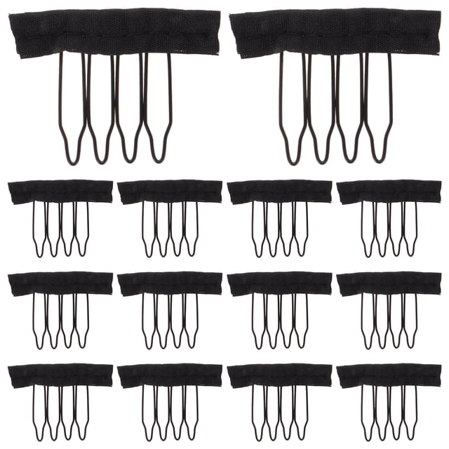 Shisuyan 3 Bags Of Wig Clips For Wig Teeth Wig Clips With Cloth Wig Combs For Making Wig Caps Hairpiece Caps Wig Accessory Tools Wig Combs