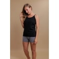 thumbnail image 3 of Women's Cottonique W12217 Latex Free Organic Cotton Camisole (Black 6), 3 of 5