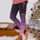 thumbnail image 1 of WILLBEST Leggings de Entrenamiento de Cintura Alta para Mujer, Suaves Y Elásticos, con Estampado Navideño Y Diseño de Bloques de Color, Cómodos Leggings de Fitness. Grande, 1 of 4
