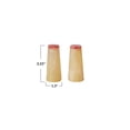 thumbnail image 4 of Creative Co-Op 2-Tone Resin Salt and Pepper Shakers, Marbled Orange and Pink, 4 of 5