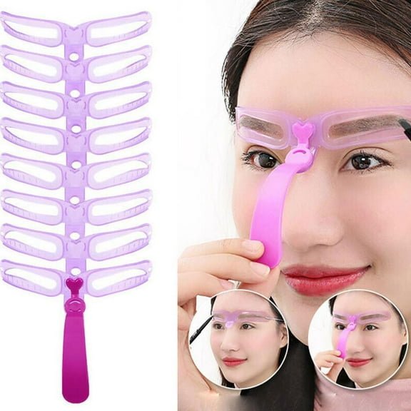 YUEYAN 8Pcs Styles Eyebrow Shaping Stencils Grooming Shaper Makeup Template