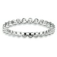 thumbnail image 1 of Sterling Silver Stackable Expressions White Topaz Ring Size 8, 1 of 3