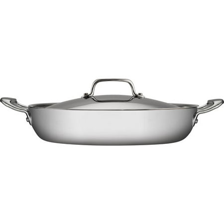 Tramontina 4-Qt Stainless Steel Tri-Ply Clad Covered Casserole (Best Way To Clean All Clad Stainless Steel Pans)