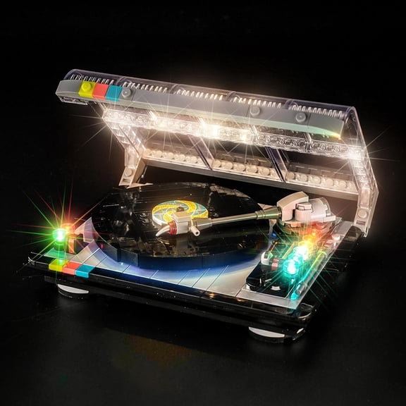 Upgraded Led Light Kit Compatible with Lego Retro Record Player Building Set, Lights Decoration Compatible with Lego 40699 (Model Not Included)