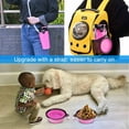 thumbnail image 2 of Travel Dog Water Bottle Collapsible Bowls 2 in 1 Dog Portable Water Food Container, Pet Water Bowl Dispenser for Walking, Traveling, Camping and Hiking [Pink], 2 of 5