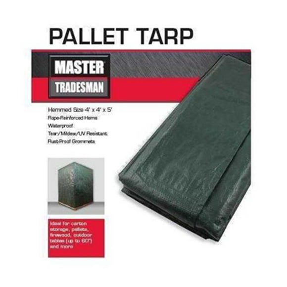Master Tradesman MT GRN-BRN PALLET COVER 5 x 4 x 4 ft. Pallet Tarp Cover&#44; Green & Brown
