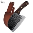 thumbnail image 1 of Meat Cleaver Butcher Kitchen Knife Serbian Chef Knife With Sheath Chopping Bone Cutter Handmade for Outdoor Cooking Camping BBQ, 1 of 8