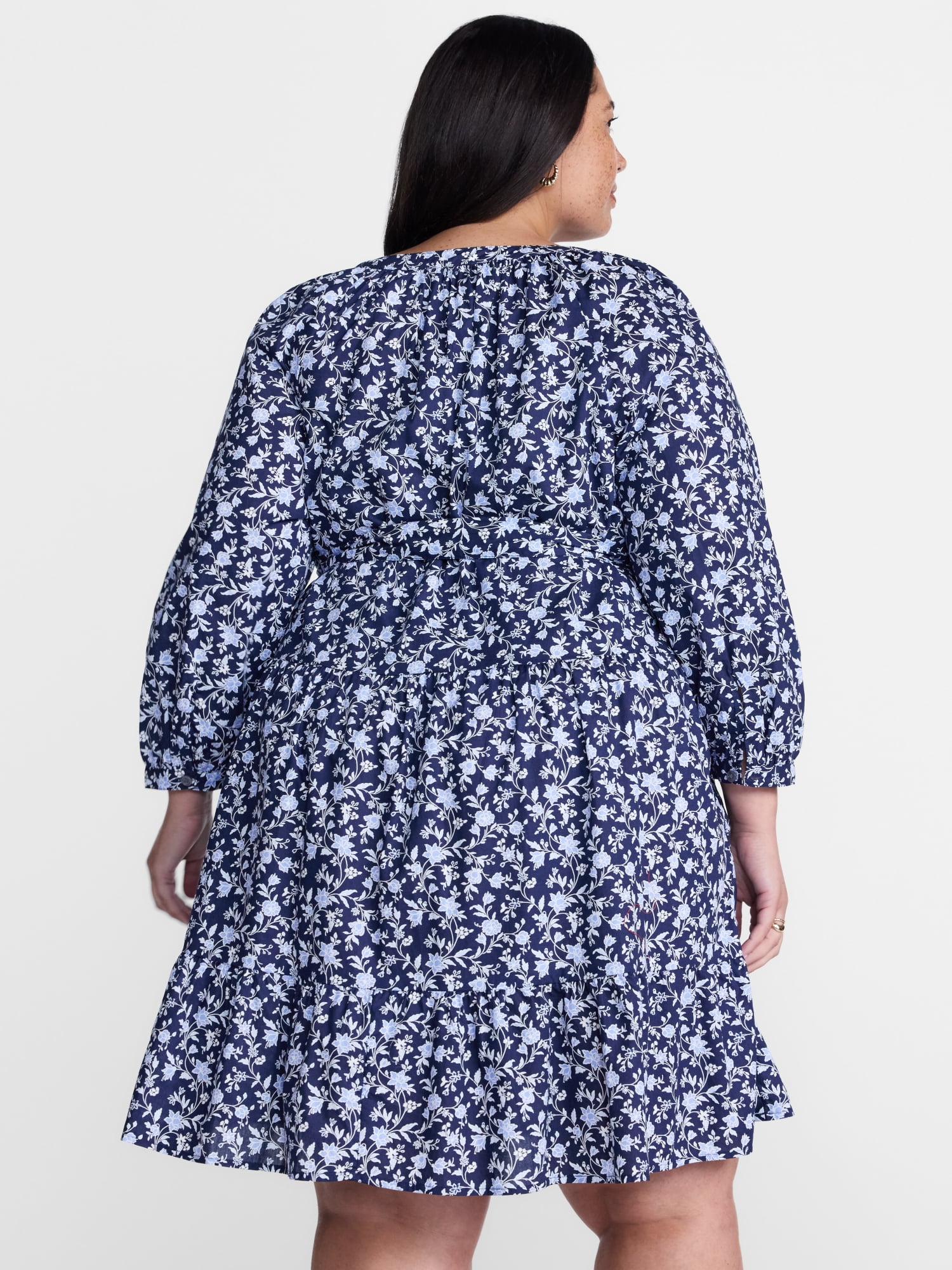 Terra & Sky Women's Plus Size Mini Tiered Shirt Dress, Sizes 0X-4X