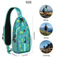 thumbnail image 5 of Crossbody Sling Backpack for Women Men Green Shark Gifts Shoulder Sling Crossbody Casual Chest Bag for Travel Sports Running Hiking, 5 of 6