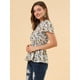 thumbnail image 4 of Blusa Estampado Floral Allegra K para Mujer Azul XS, 4 of 6