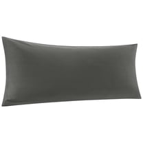 Unique Bargains Cotton Zipper Closure Breathable Body Pillowcase Dark Gray 20"x60"
