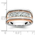 thumbnail image 3 of Auriga Fine Jewelry 10K White and Rose Gold Men's Cut-Out 5-Stone 1 Carat Diamond Ring Size- 10, 3 of 5